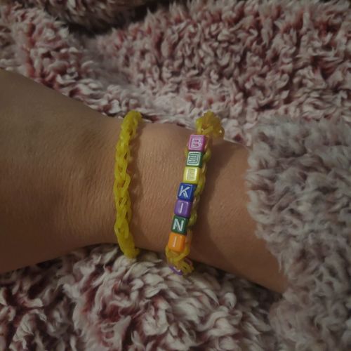 Customer photo review of Beaded Rubber band Bracelets