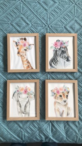 Customer photo review of Flower Crown Animals Canvas Prints