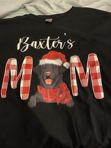 Customer photo review of Christmas Dog Mom/Dad - Personalized Custom Unisex Long Sleeve