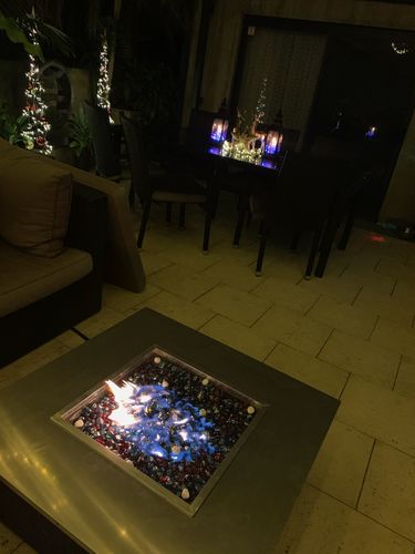 Customer photo review of BLACK REFLECTIVE CRUSHED GLASS