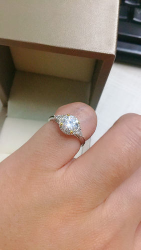 Customer photo review of Moissanite Series Luxury Sterling Silver Ring