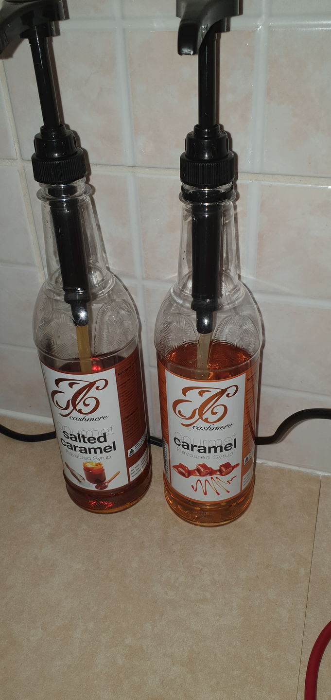 Customer photo review of Salted Caramel Coffee Syrup