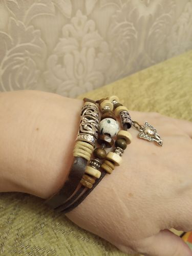 Customer photo review of Bracelet Éléphant Cuir
