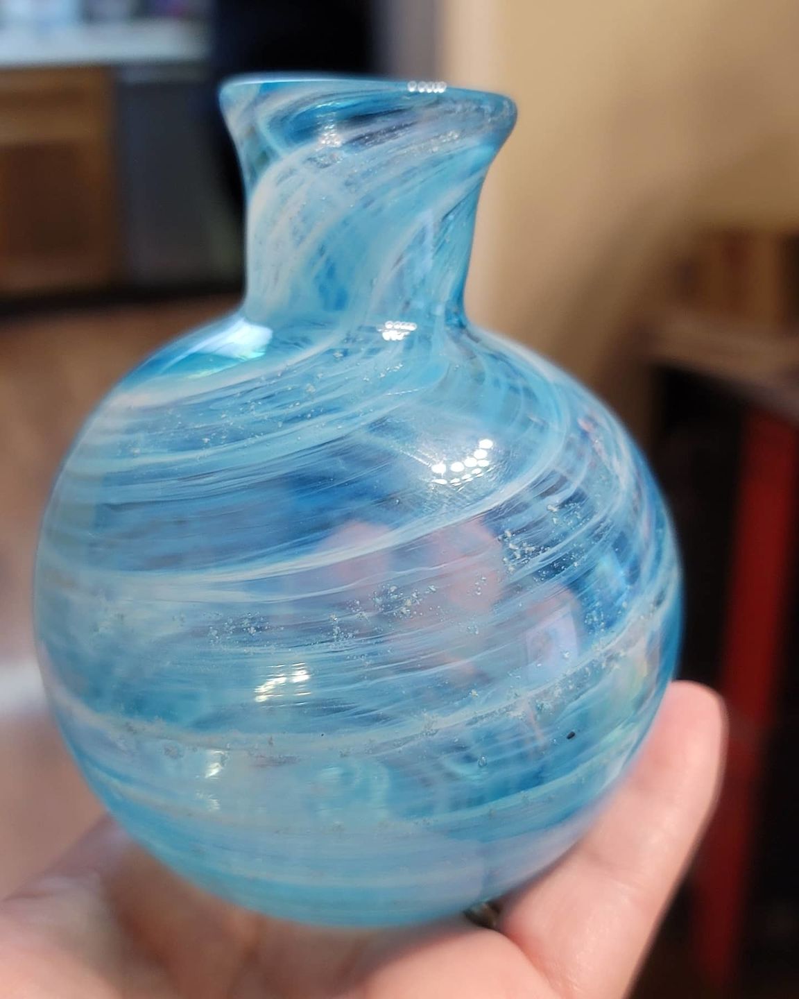 Customer photo review of Bud Vase with Cremation Ashes