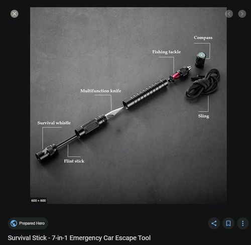 Customer photo review of Survival Stick - 7-in-1 Emergency Car Escape Tool
