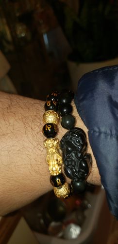 Customer photo review of Feng Shui Black Obsidian Wealth Bracelet