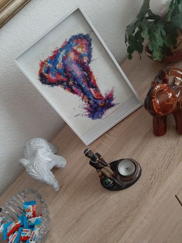 Customer photo review of Diamond Painting - Farbklecks Elefant