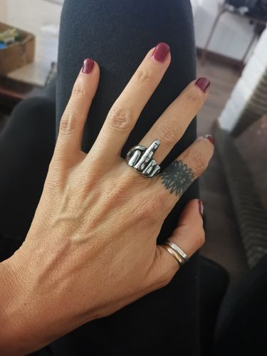 Customer photo review of MIDDLE FINGER RING