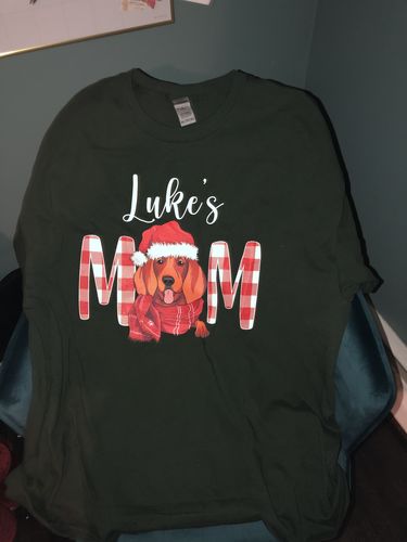 Customer photo review of Christmas Dog Mom/Dad - Personalized Custom Unisex T-shirt