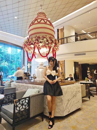 Customer photo review of MAGGIE Front Bow Mini Dress