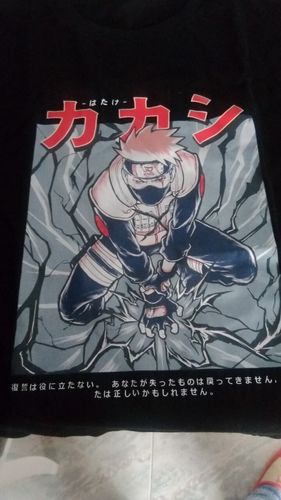 Customer photo review of Kakashi - Lightning Blade Tee