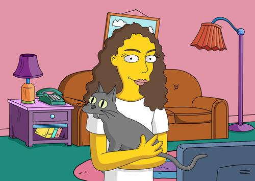 Customer photo review of Caricature cartoon dessinée à la main: en mode jaune