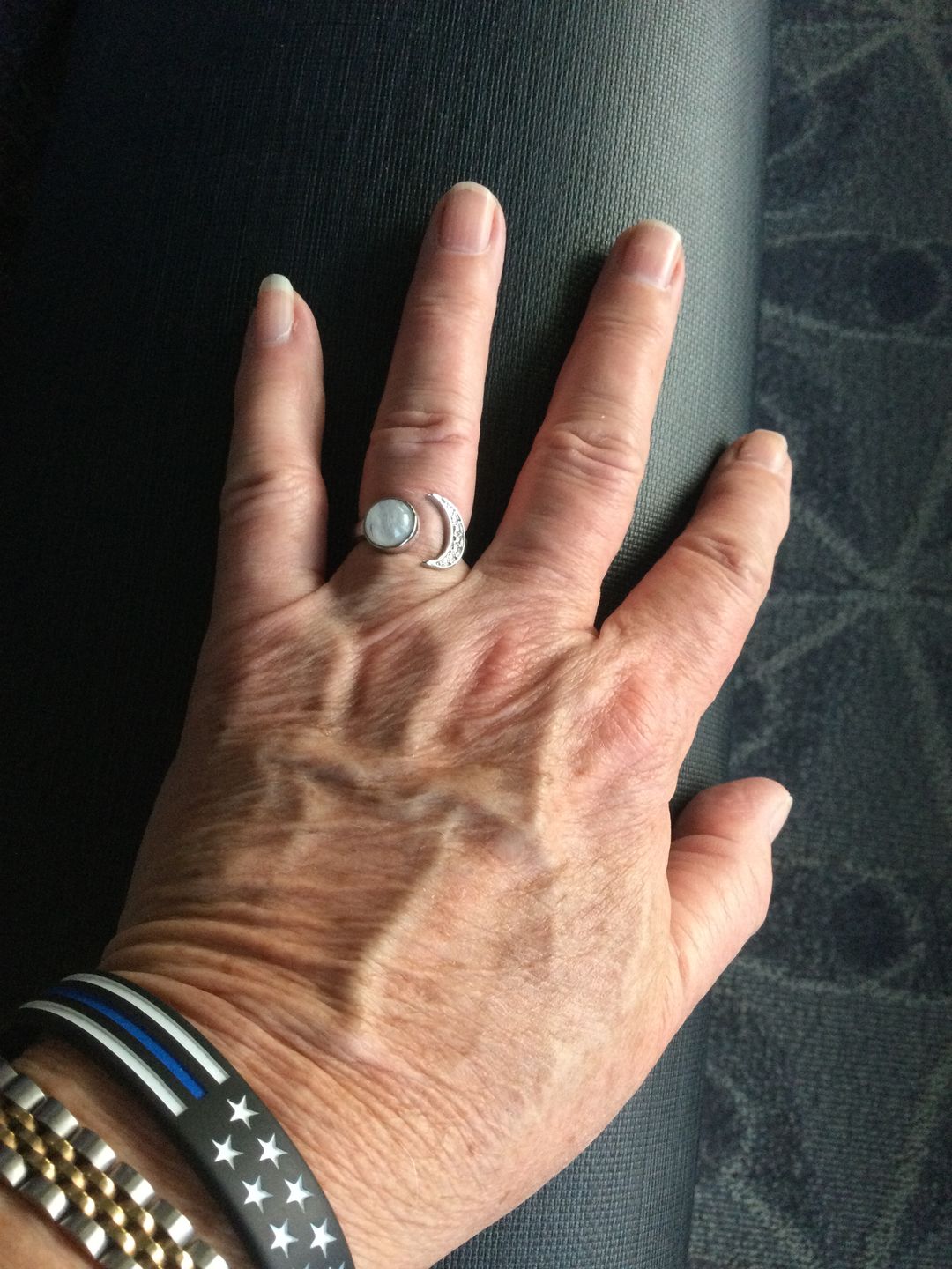 Customer photo review of Young Moon Moonstone Ring