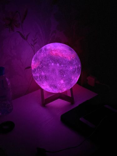 Customer photo review of Galaxy Moon Lamp