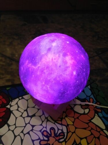 Customer photo review of Galaxy Moon Lamp