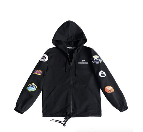 off white patch hoodie