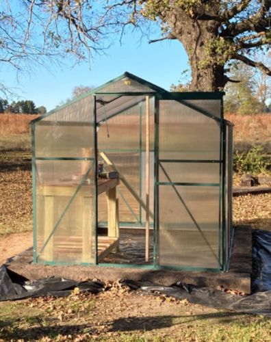 Customer photo review of Erommy 4'x 6'x 6.6' Garden Greenhouses Walk-in Planthouse UV Protection with Roof Vent & Rain Gutter