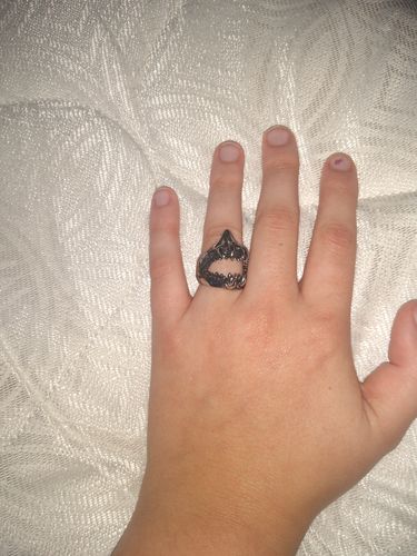 Customer photo review of SHARP TEETH RING