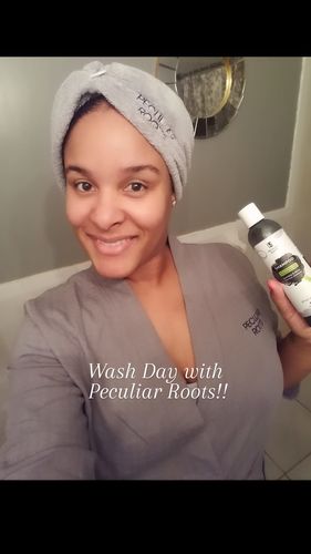 Customer photo review of Microfiber Turban Locs Towel (2 Colors)