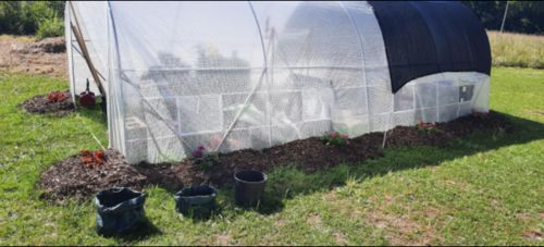 Customer photo review of Erommy 26' x 10' x 7'  Walk-in Tunnel Greenhouses Plant Hoop Hothouse, White
