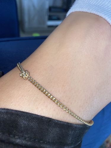 Customer photo review of Thin Cuban anklet