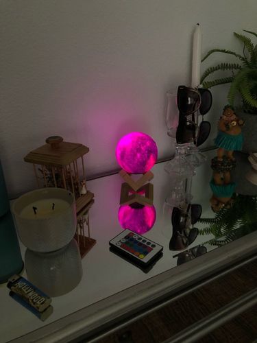 Customer photo review of Galaxy Moon Lamp