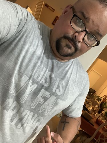 Customer photo review of This Is My Fat Crying - Men's Sweat Activated T-Shirt