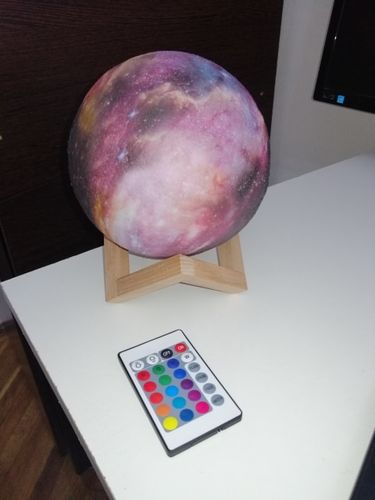 Customer photo review of Galaxy Moon Lamp