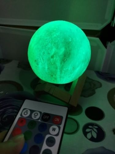 Customer photo review of Galaxy Moon Lamp