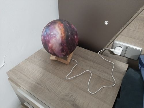 Customer photo review of Galaxy Moon Lamp