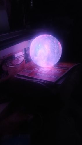 Customer photo review of Galaxy Moon Lamp