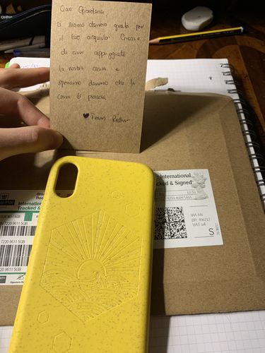 Customer photo review of Eco Friendly iPhone XR Phone Case - Sunset in Yellow