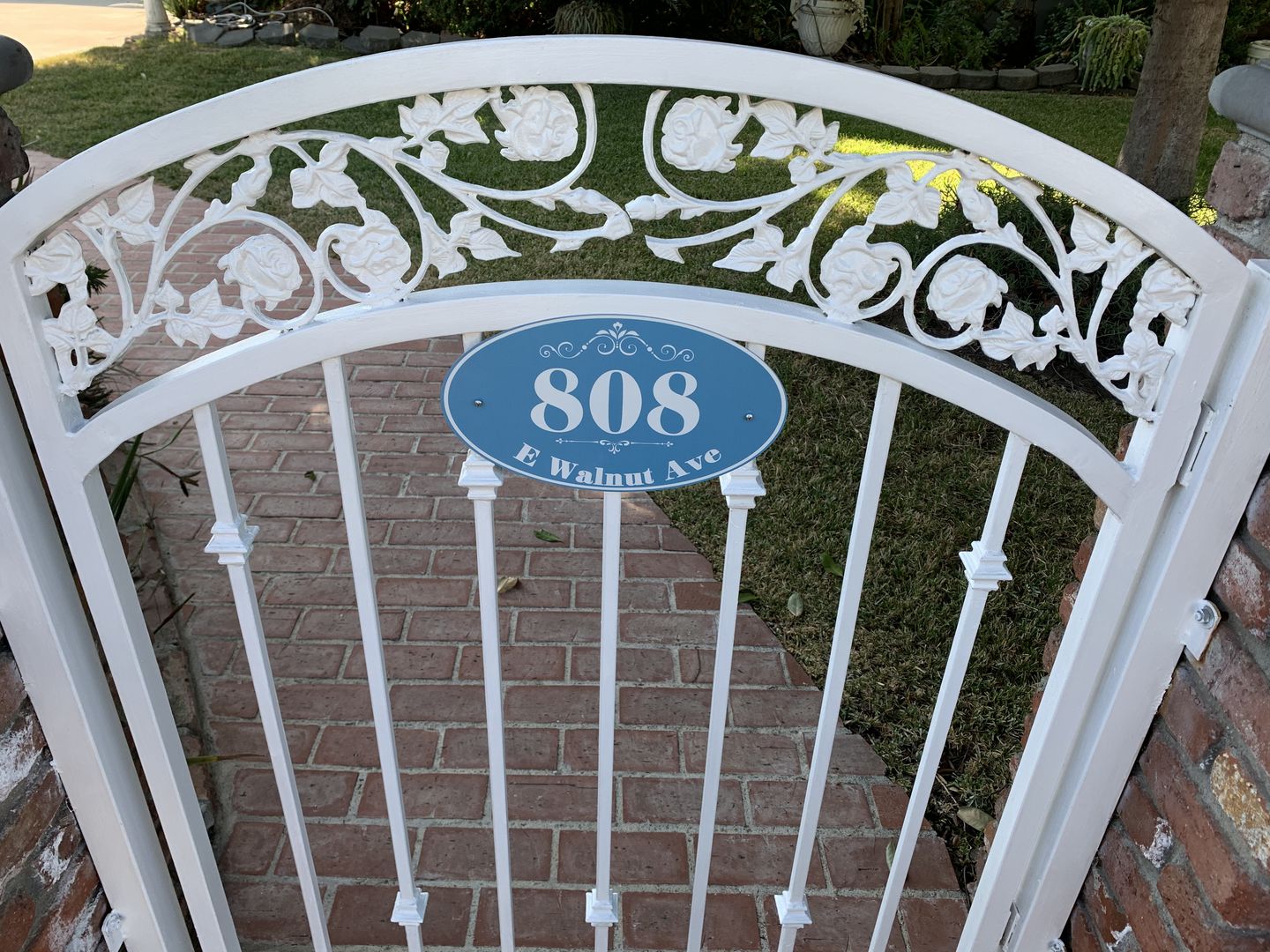 Customer photo review of Personalized - Address Plaque - Oval - Metal Sign