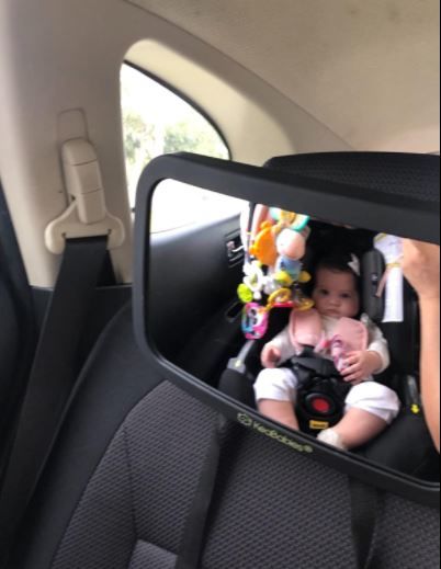 Customer photo review of Baby Car Mirror For Rear Facing Infant Car Seat