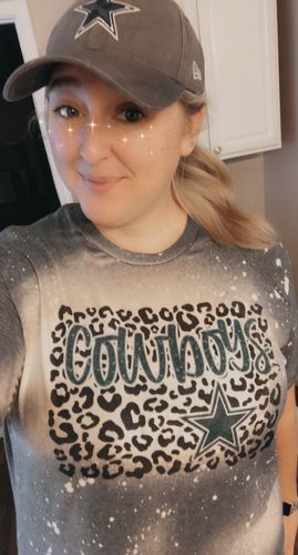 Customer photo review of Dallas Cowboys Leopard Print Shirt
