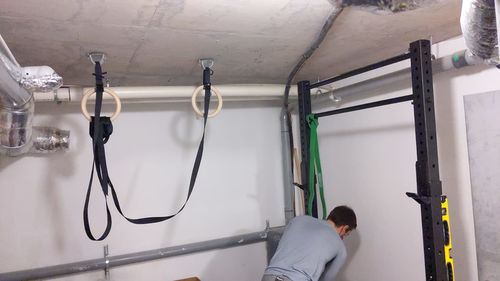 Customer photo review of Squat stand with pull up bar