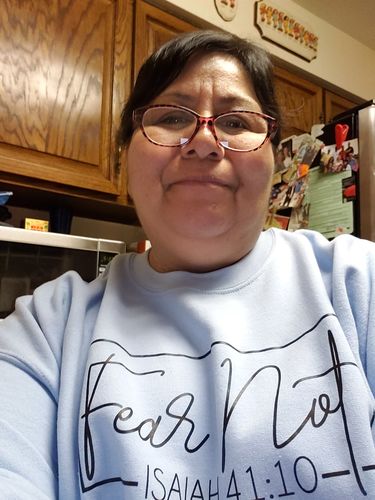 Customer photo review of Fear Not Sweatshirt