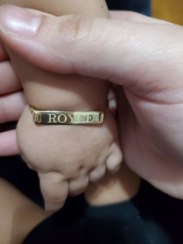 Customer photo review of 14K Baby Bracelet For Engraving JTJ™