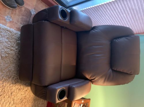 Customer photo review of Esright Massage Recliner Chair Heated PU Leather Ergonomic Lounge 360 Degree Swivel, Brown