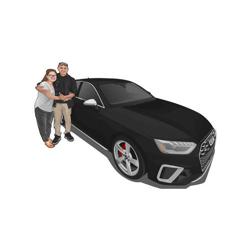 Customer photo review of Custom Car Portrait
