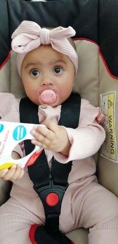 Customer photo review of Flutter Ribbed Onesie Set | Dusty Pink