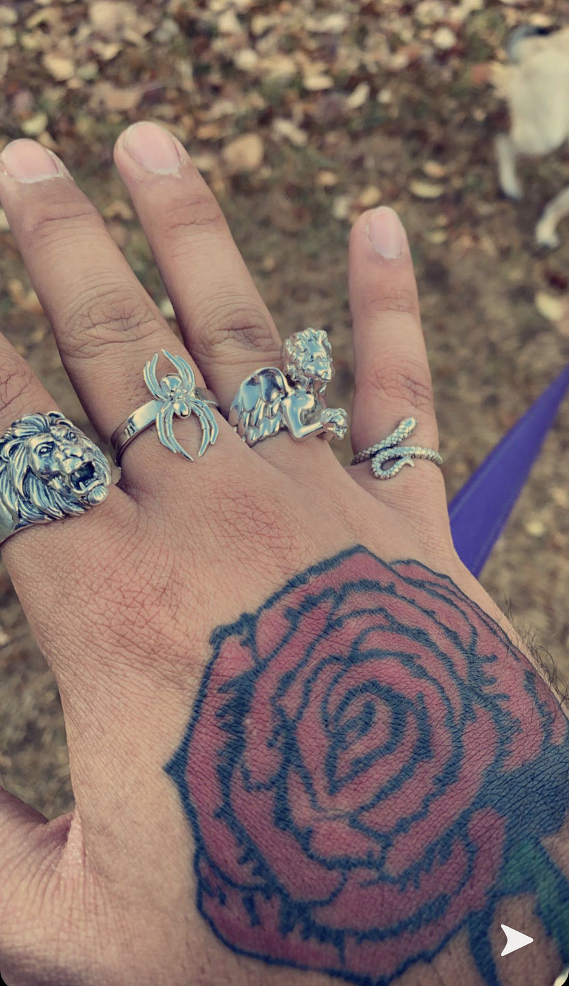 Customer photo review of FALLEN ANGEL EARRING (DANGLE)