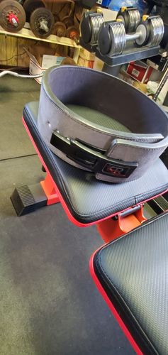 Customer photo review of PR Powerlifting 13mm Belt w/ Lever Buckle - Grey/Black