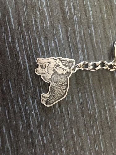 Customer photo review of Porte-clés Personnalisé en Argent