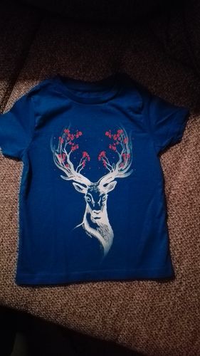 Customer photo review of HIRSCH BLÜTEN- Bio Kinder Shirt
