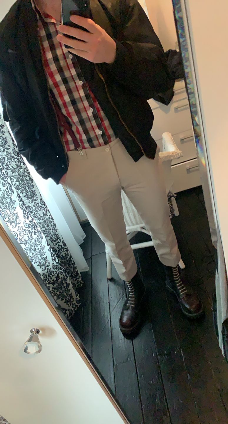 Customer photo review of Sta Prest Trousers - Stone