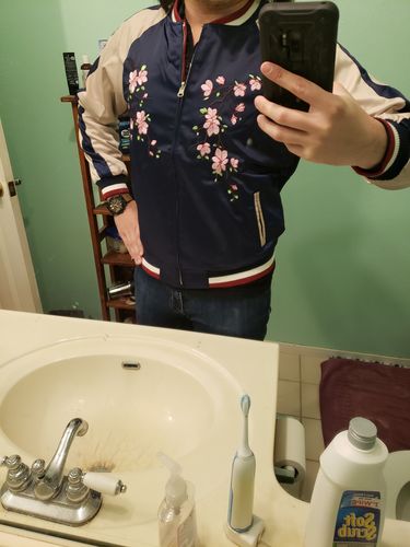 Customer photo review of Kitsune Nine Tailed Fox Sukajan Souvenir Jacket [Reversible]