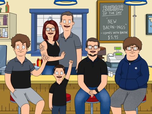 Customer photo review of Personalized Bob’s Burgers Custom Portrait