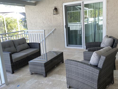Customer photo review of Bari 14 Piece Combination Outdoor Furniture Set in Mixed Gray