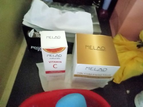 Customer photo review of Gold Mask + Vitamin C Serum (Bundle)